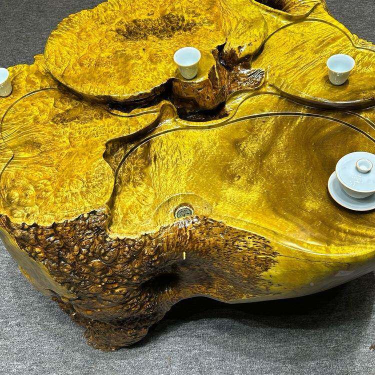 金丝茶楠木根雕茶台茶几树125茶桌雕根刻整体樟海实木特大号