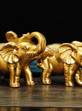 大象摆件全铜福象象上金蟾桌吉吸水象富贵NSB禄祥家用办公室面装