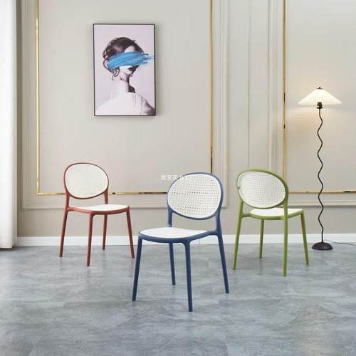 料藤编椅子中扶手藤椅靠背古椅透气家餐用椅商用塑餐桌140椅户外