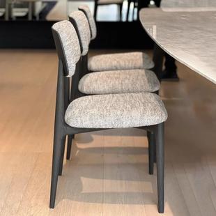 复古风餐设计师意用式 极简家靠大背椅酒店民宿A102平层别椅墅实木