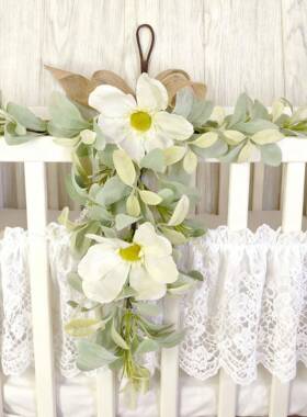 春季蝴蝶结兔儿叶玉花兰铁丝倒CD606/55树挂家庭饰门挂壁挂装品