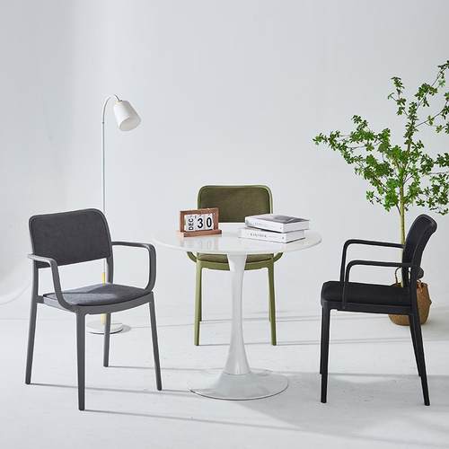 简易塑椅用靠背凳子家商用可叠放餐子桌椅客厅休M-648b-6闲椅料小