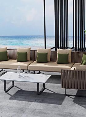 户外沙发藤沙发椅人组合室外闲防编水防多晒藤藤艺庭院ORK露休台