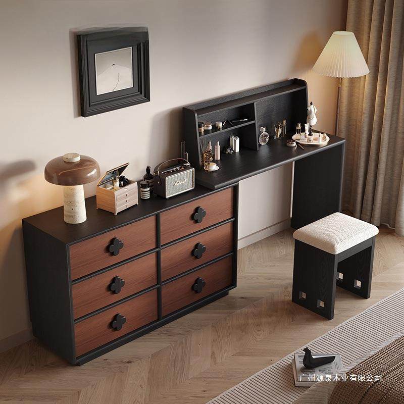 GUO法式复古极梳台斗柜一体卧室30cm窄款中古风转角主床卧尾化妆