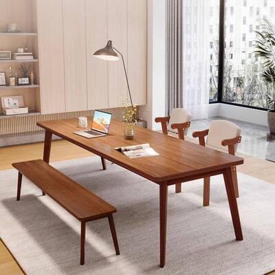 学习腿桌书房简易长条桌书LBA桌家用办桌客厅桌大电脑阅公读电脑