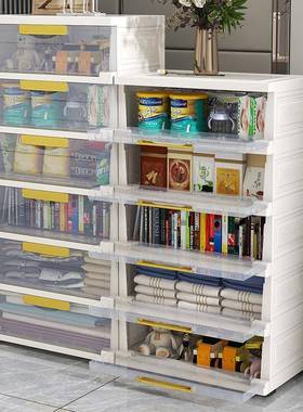 塑料抽式收纳柜儿童玩具纳盒收家居杂物屉透明收GKA纳衣服储物箱