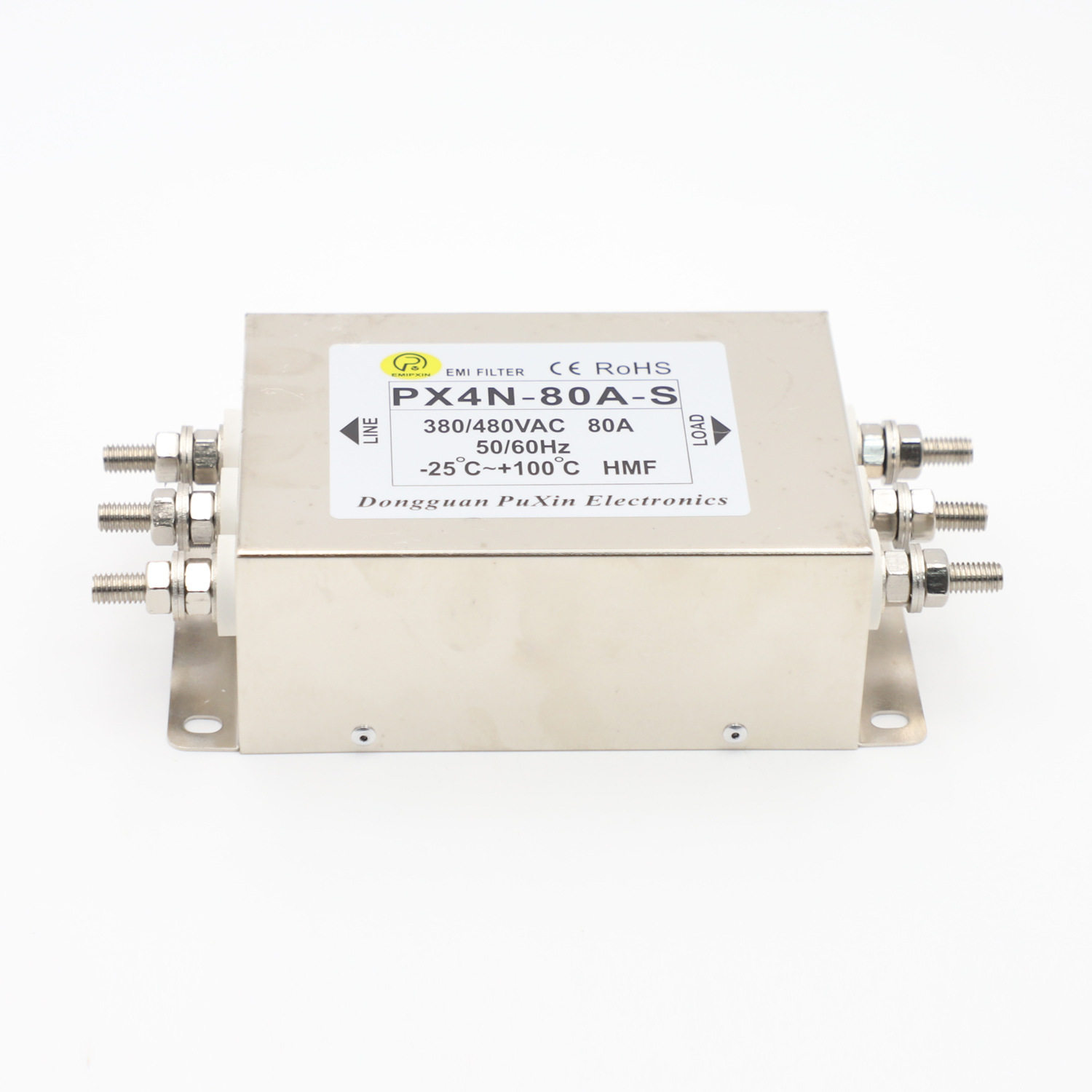 普鑫三相电源滤波器80A200/480V厂家直销注塑机滤波器多电路设计