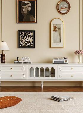 法式电视柜客厅用茶DLW几家0组合储物一体奶油收柜纳柜225新款小