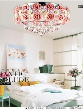 跨境餐瑰厅吊灯创玫陶瓷花卧室L175ED客厅创意现代简水约意晶灯