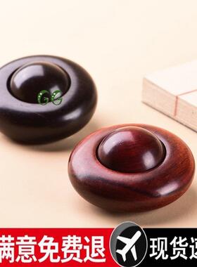 小叶紫檀时来手男解把件运女转压一体黑檀木ltao7303随身手球把玩