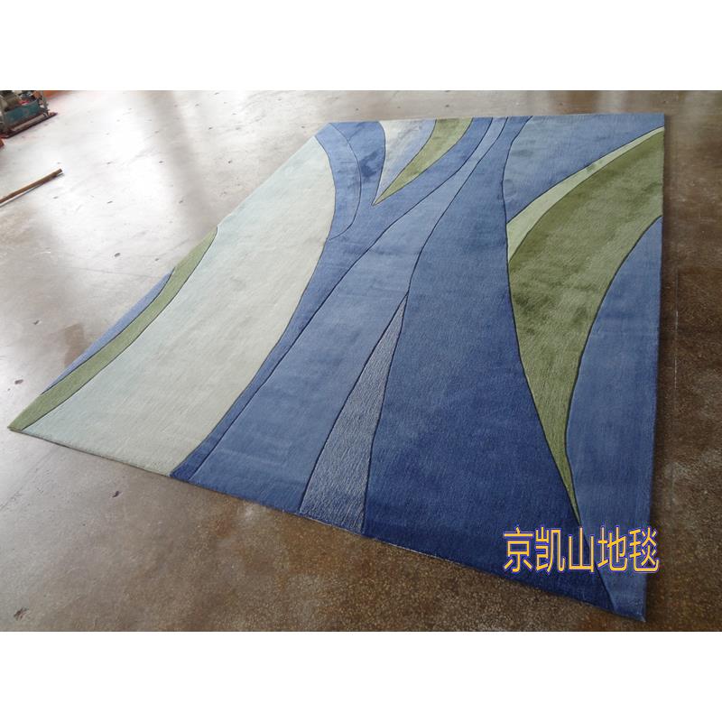 现代简约地中海蓝格色墨水画子客厅几地毯中式别墅737书房卧室茶