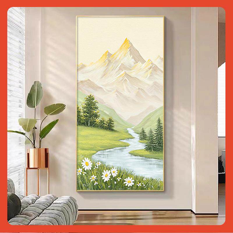 ?入正对门挂画玄关墙装饰户画现代Fh(h($%p简约水画大气玄幻山走