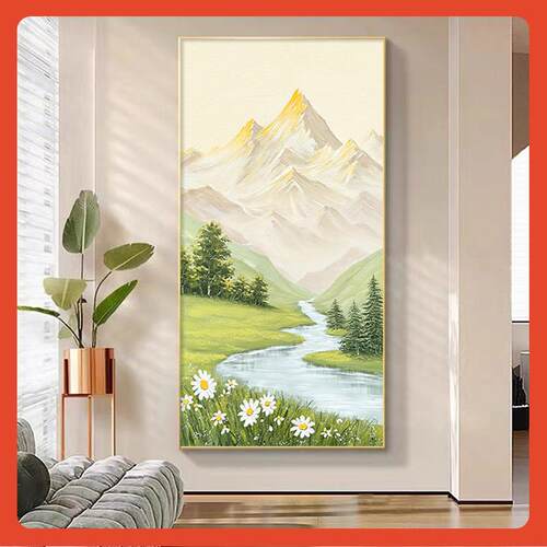 ?入正对门挂画玄关墙装饰户画现代Fh(h($%p简约水画大气玄幻山走