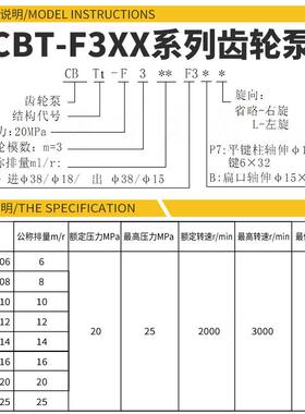 厂家T生齿产铝合金高压轮泵系CB-F3XX列东方红配套齿轮CBT-F3XX油