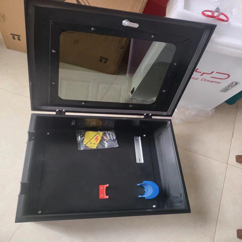 新款钢化玻璃充电桩保护箱埃家用亚迪安车型通黑色500*用比电充桩