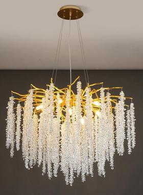 树枝吊灯式轻奢法流客室厅水晶灯现代简约32073卧餐厅别苏墅灯轻