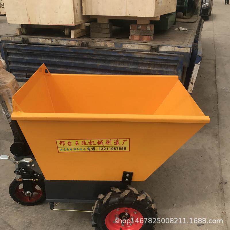 小型车工地动手推翻斗车搬拉运车小推车农用灰斗自卸三电轮货拉砖