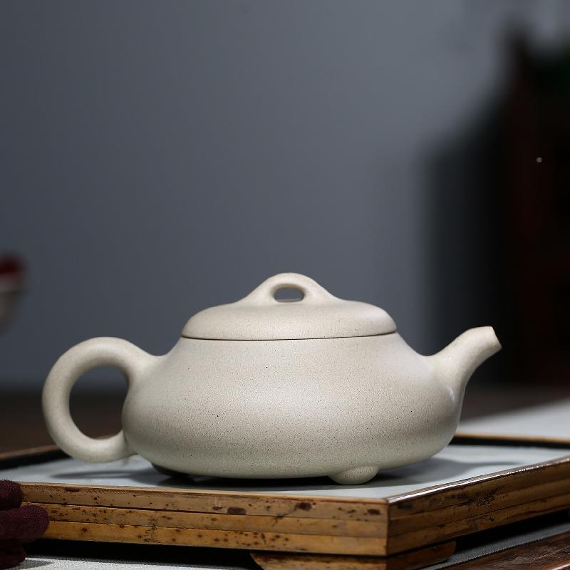 兴紫砂手脂工壶制作羊白段三YZBDHTSP足汉棠石瓢宜泡茶壶茶具