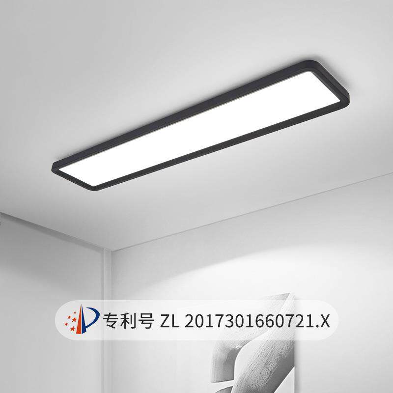 亚克力led廊吸顶灯办公室房灯书过道走长方形材长铝条1017A超薄灯