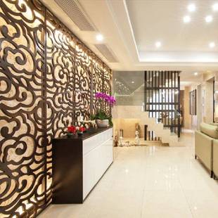 风屏工程酒店大堂不锈钢格栅隔断展厅屏风工程餐厅商场售屏楼部隔