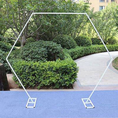 庆气球婚庆PCO门节六边架子形花拱门跨境亚马逊气球派拱门对道具