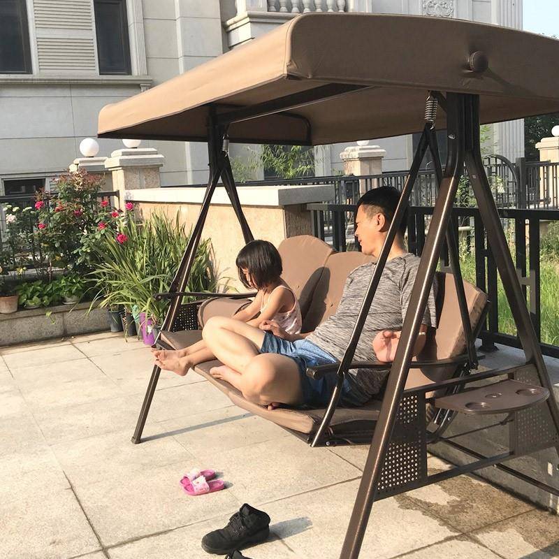户外荡秋千椅庭院椅花园吊椅室内外阳艺台铁AGY千秋吊床别双墅人