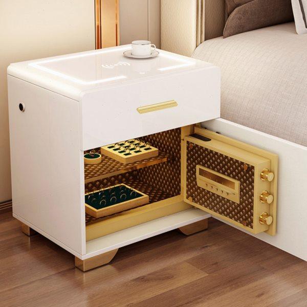 新款智能床头柜带保险箱家用收纳柜2023网红简约多功能储物柜,住宅家具,智能床头柜,淘宝优惠券,粉丝福利购,淘宝优惠卷