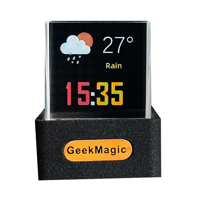 跨境GeekMagic 新潮迷你透明WiFi天气时钟创意礼物桌面摆件显示器