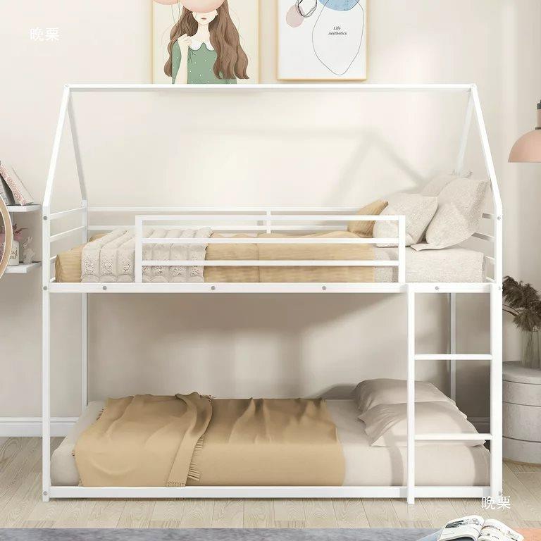 上T001男下儿床双层床滑梯带组合童高低床树屋城堡床孩公主双人床