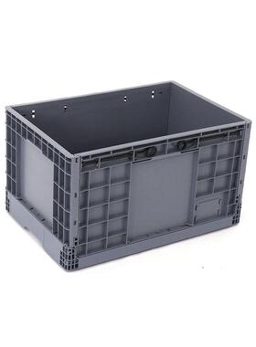 塑料OYU4634e折叠箱灰汽车配式件运输框新内倒u塑胶蓝料色折叠周