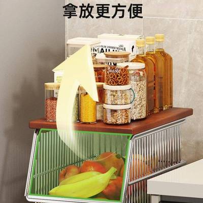 中移古风厨收房夹缝小推车落地多蔬菜水层果纳METYRc63筐可动调料