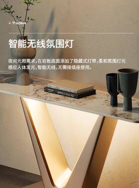 轻奢玄关台桌子门别墅酒店现代50286简进入户置物过道装饰架柜条