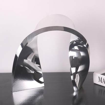 现代简约摆透明纽拱摆件家居客桥厅电视玄关柜软装饰带品样板TTY