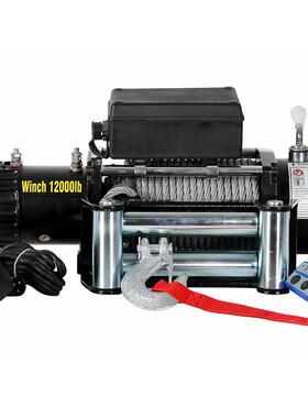 越野01车绞盘1200带磅电动绞TX-12000盘尼龙绳车载2V汽车绞盘