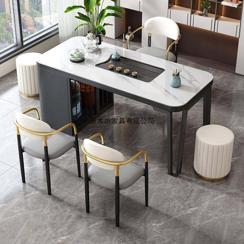 组轻奢岩ZPE板茶桌椅合茶办公室茶现代几小桌茶台简约家用阳台泡,商业/办公家具,茶台/茶桌,淘宝优惠券,粉丝福利购,淘宝优惠卷