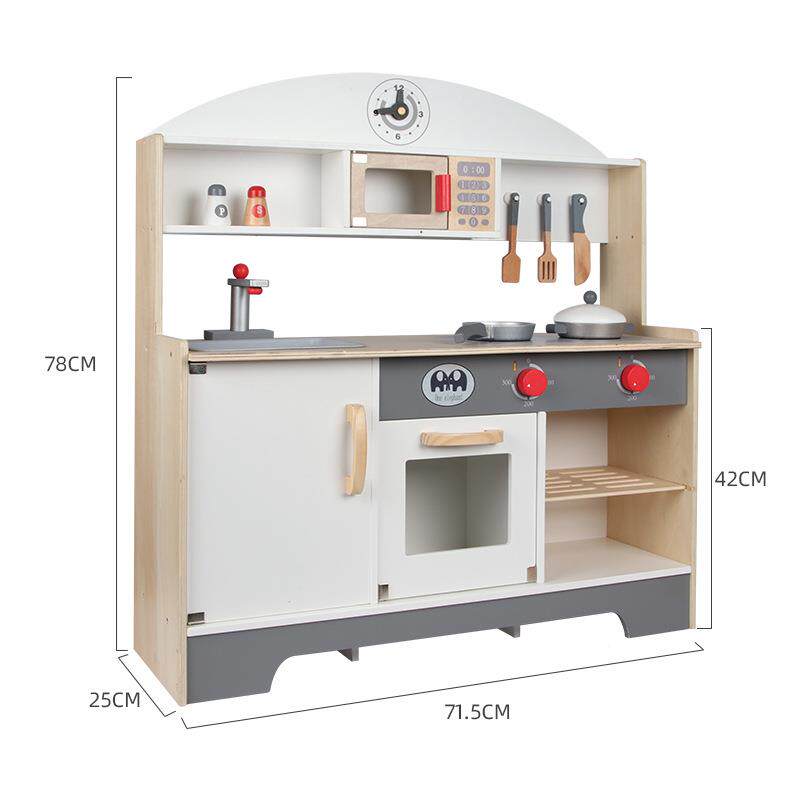 厨儿童洗碗木制女童做饭过家做冰箱迷你灶台真煮小具儿童厨房玩具