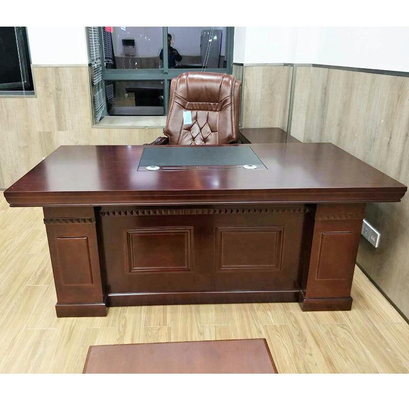 苏麦叶大班台办公现代简办公家具油州漆板式sp-005总裁桌大约班桌