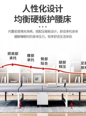 折叠床单睡人便携式办公ENW午休午床家用四出折租房简易陪护铁室