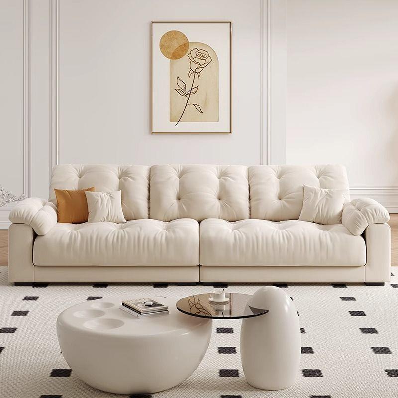 猫爪布沙发TXH现代简约轻出直排云朵沙发奶油风艺客厅家租用小户