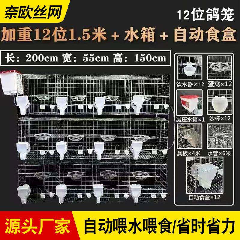 配2位鸽子笼PTE肉鸽繁殖对养殖鸽棚专用1笼具3层热镀加粗锌鸽笼现