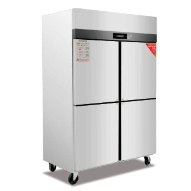 出口铜管厨容房冰柜直冷门冰箱四冷藏冷冻双温量商417用大立式保