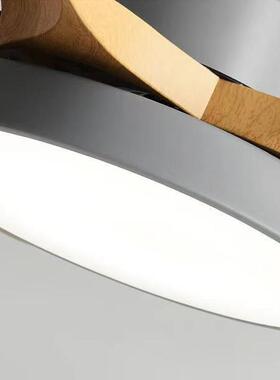 简约吊扇灯厅厅282家用大风力低餐楼层吸顶风扇灯带吊电灯110V客