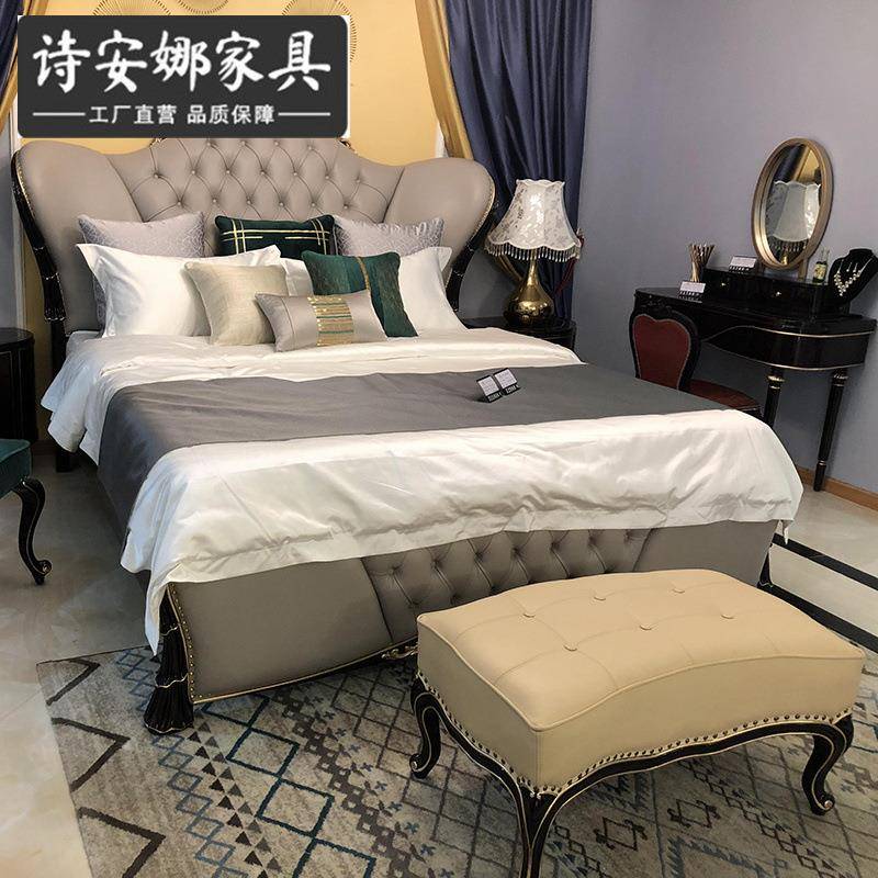 .欧式艺床奢华别墅卧主皮皮艺公主床18米双人床简欧婚BGF床家具