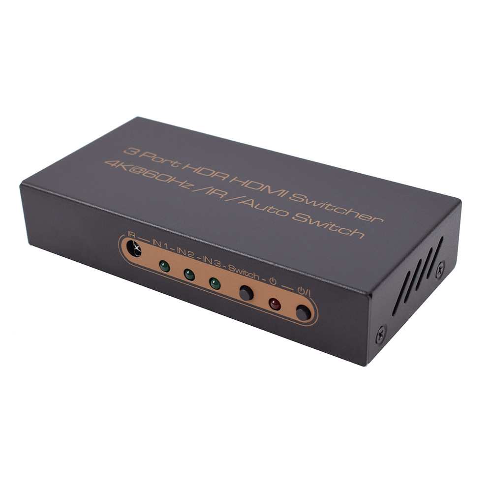 3 Port HDR HDMI Switcher 4K@60HZ IR 2.0 3口HDMI切换器