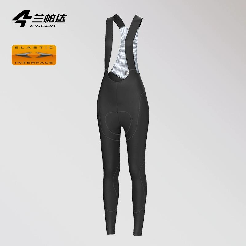 兰帕达 0-10℃ 双箭头女款背带骑行长裤秋冬抓绒公路自行车非凡
