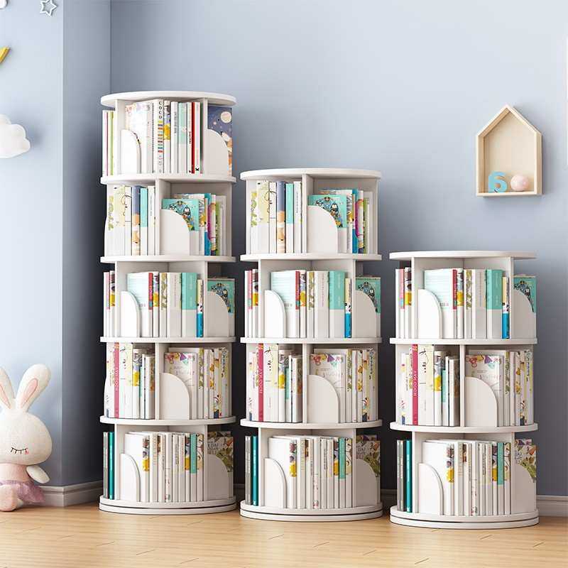 旋转书架书柜落地360度儿童宝宝绘本收纳架家用简易学生置物架子,3C数码配件,摄像机配件,淘宝优惠券,粉丝福利购,淘宝优惠卷