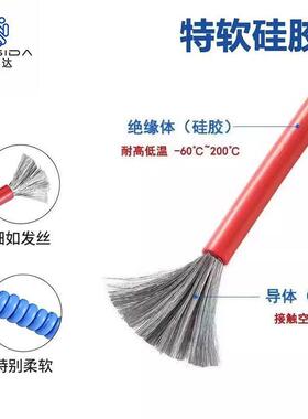 特BAJ硅胶高线温12367软810AWG~95平方新能源电池4汽车锂电池工厂