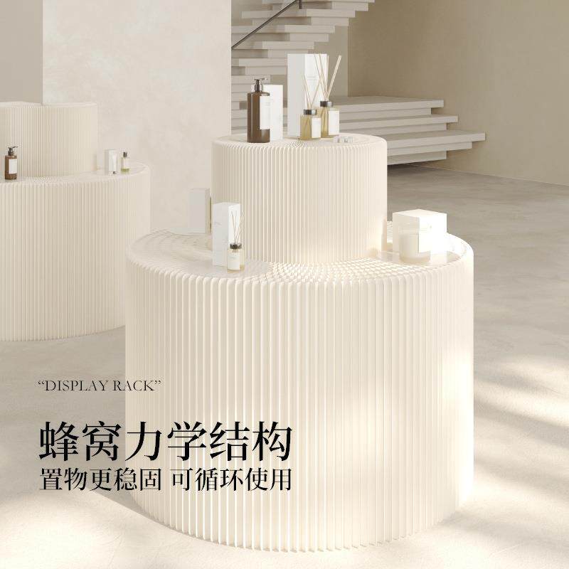 长条阶中岛置物架包包首饰化486牛妆产梯品展台品陈列皮纸高低分