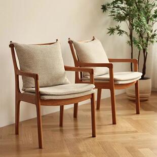 橡木简约发沙椅巴顿扶手椅北全实木代简欧约可拆81366洗软包现靠