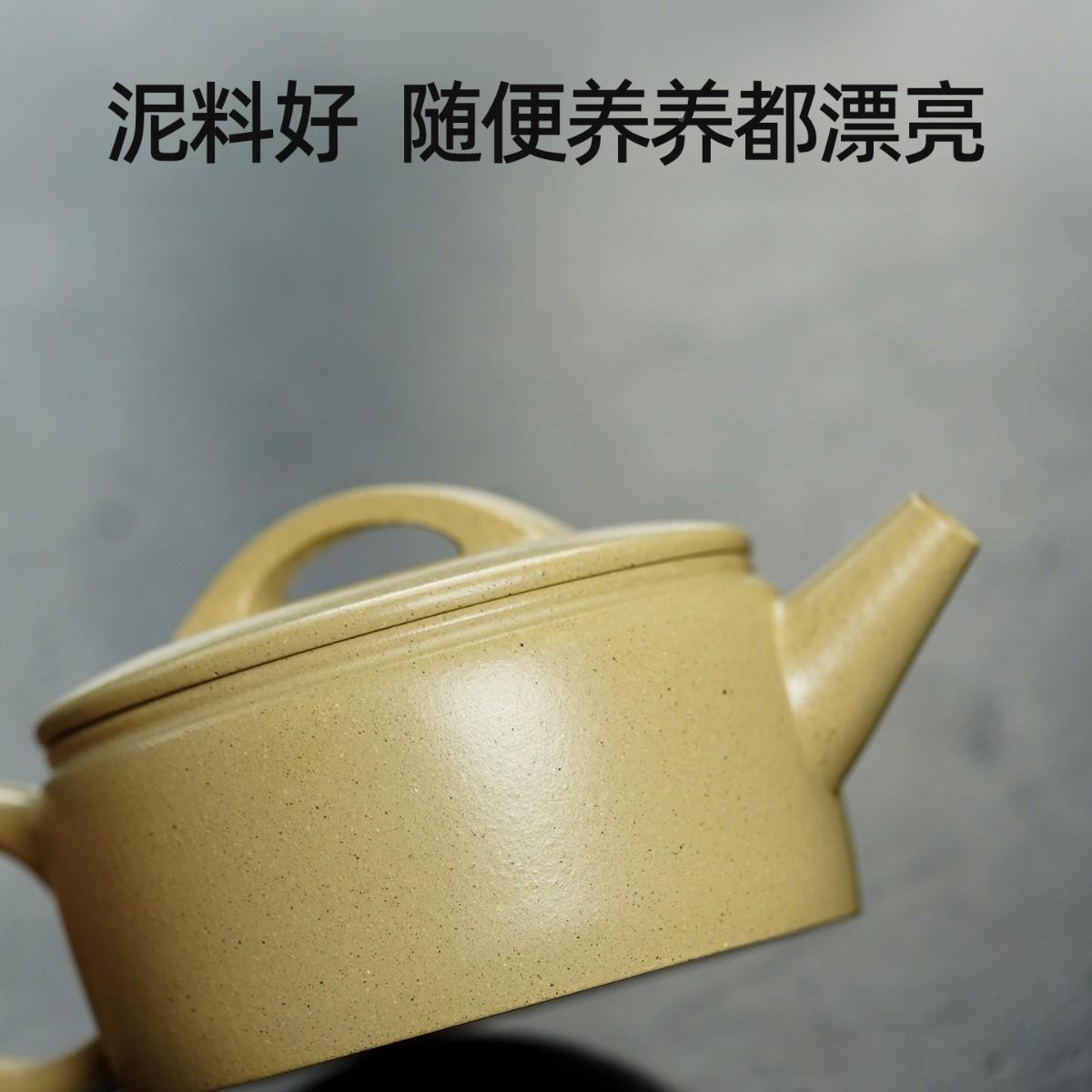 小容量汉正瓦壶本绿汉瓦宜兴紫砂壶本绿纯手工品大口茶壶档礼品泡